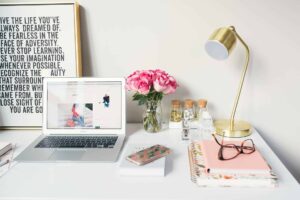 Bureau d'une blogueuse
